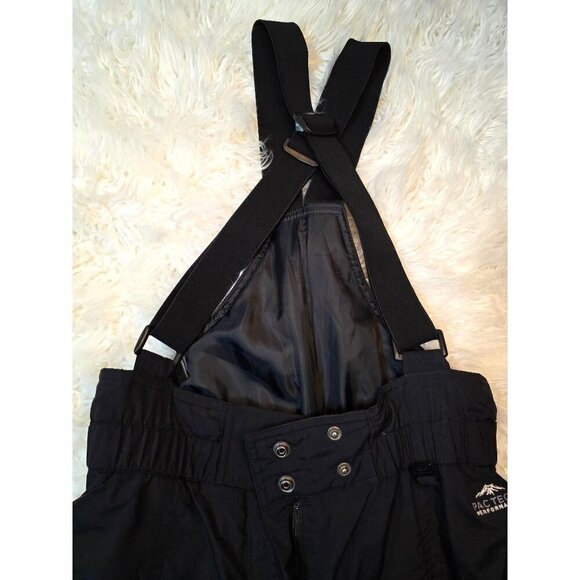 PACTECH LADIES MEDIUM BLACK snow SKI BIBS 36" HIPS NEW 29" inseam nice pair!! - Picture 6 of 13